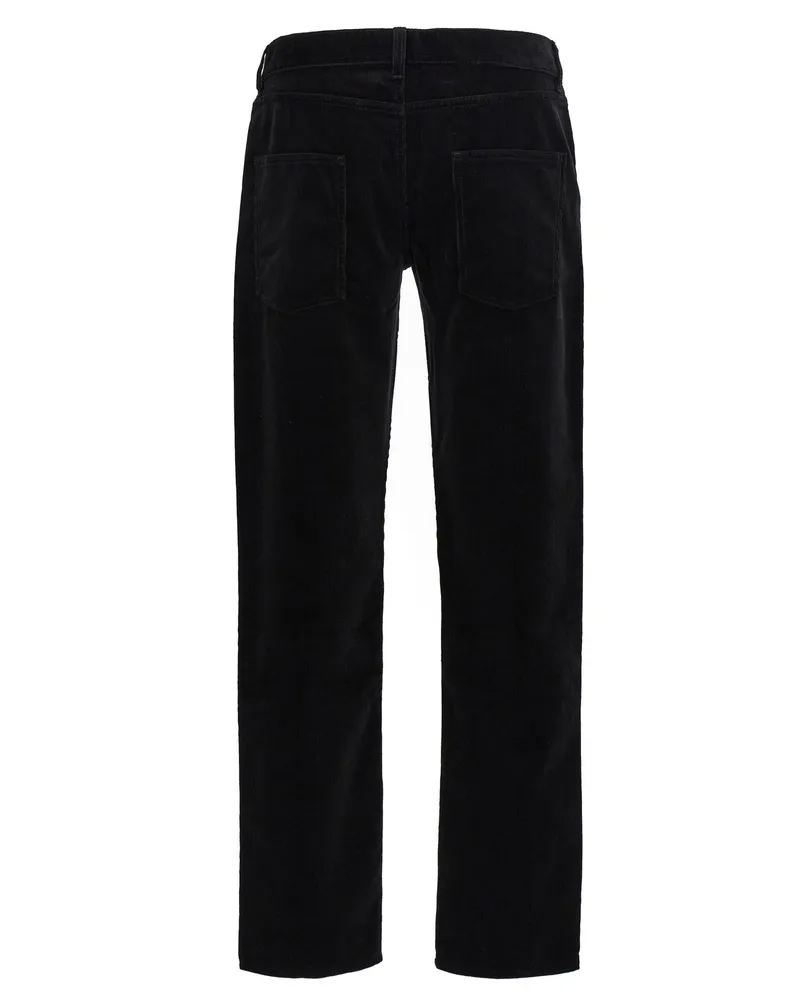 Saint Laurent Men's Black Cotton Casual Pants Black