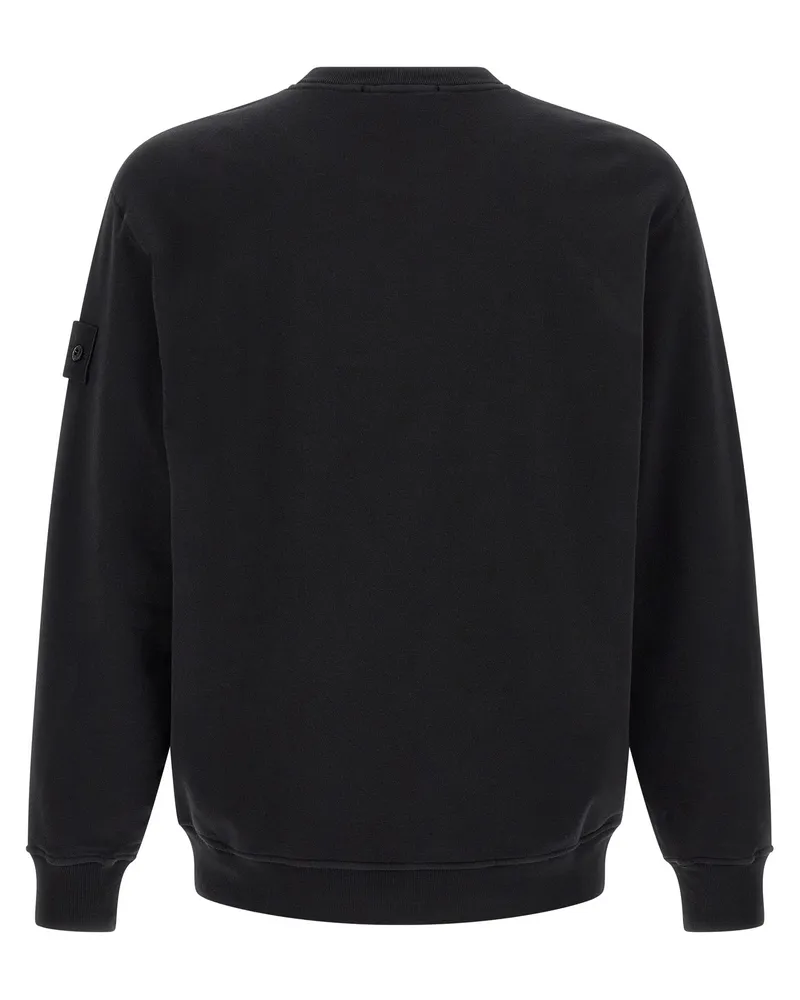 Stone Island Men's Black Cotton Sweatshirt Clothing Black