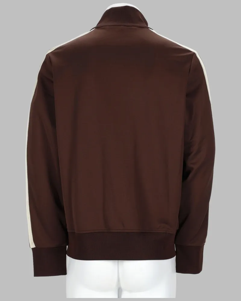 Palm Angels Zip-Up Sweatshirt — Brown Brown