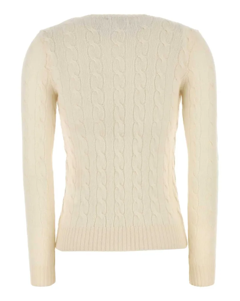 Ralph Lauren Women's Ivory Wool Blend Sweater Authenticcream Exterior: Cashmere Maglieria Beige