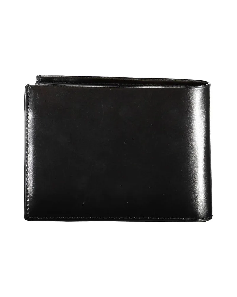 Calvin Klein Black Leather Wallet — Black Black