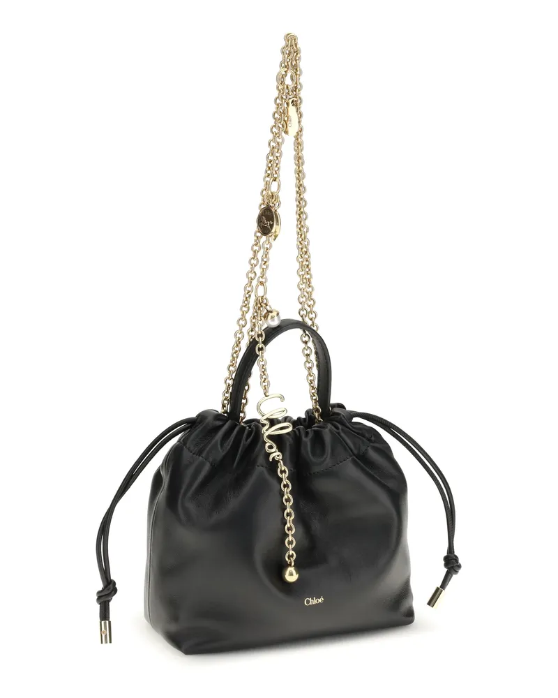 Chloé Women's Icons Mini Shoulder Bag Black Calf Leather Bos Taurus Black