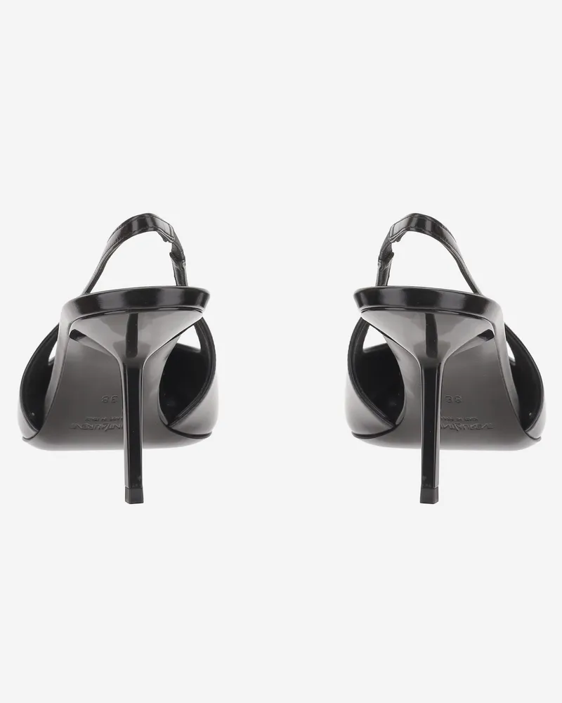 Saint Laurent Women's Pumps Babylone Breteuil Black Leather Black-Black Black/black Black