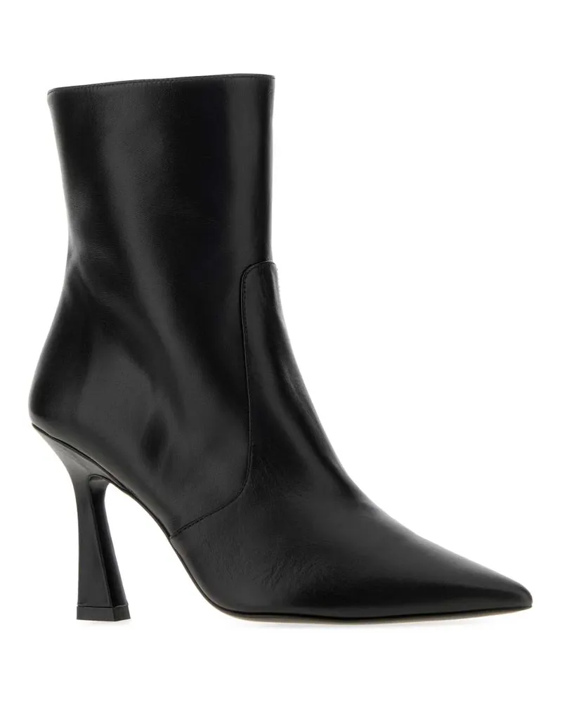 Stuart Weitzman Women's Black Leather Vinnie Ankle Boots Stivali Black