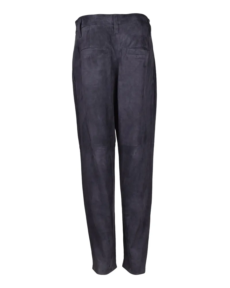 Brunello Cucinelli Suede Trousers — Purple Purple
