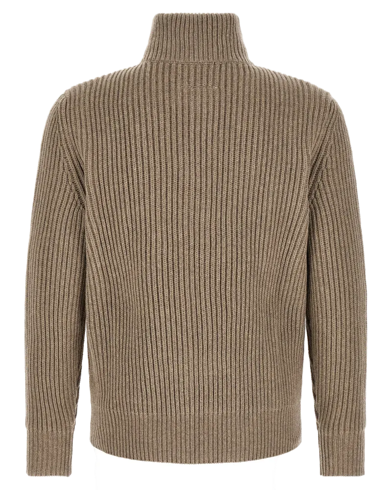 Maison Margiela Men's Beige Wool Full-Length Jacket Clothing Beige