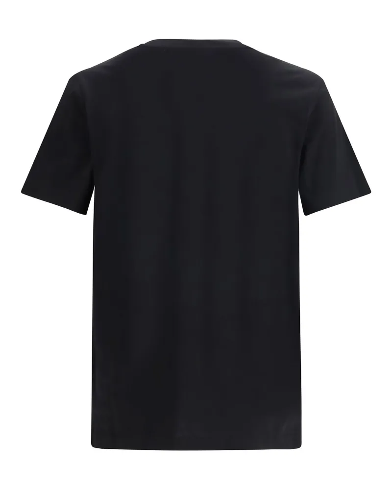 Moschino Laurel Crown Logo Embroidery T-Shirt — Black Black