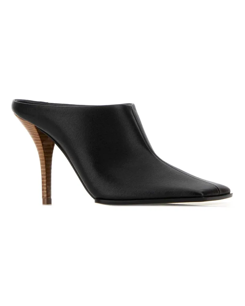 Alaïa Women's Black Leather Mules Noir Scarpe Con Tacco High Heel Shoes Black