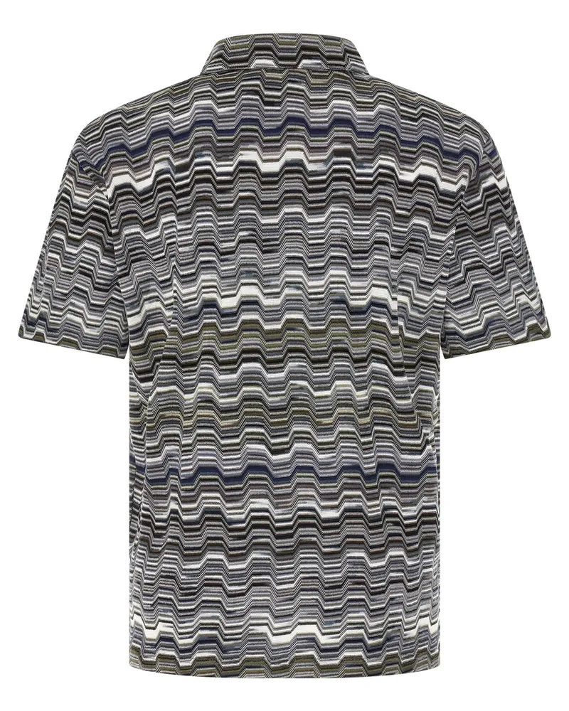 Missoni Men's Bicolor Cotton Polo Shirt Navy