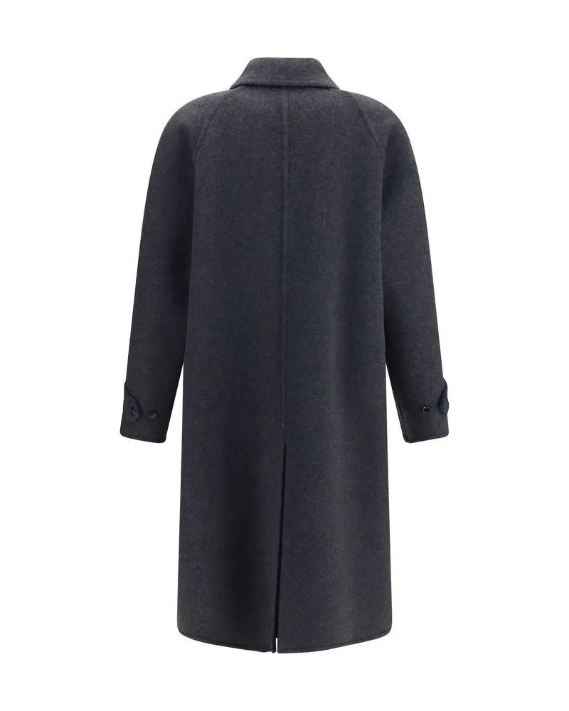 Valentino Garavani Men Gray Wool Oves Aries Coat Clothing Gray