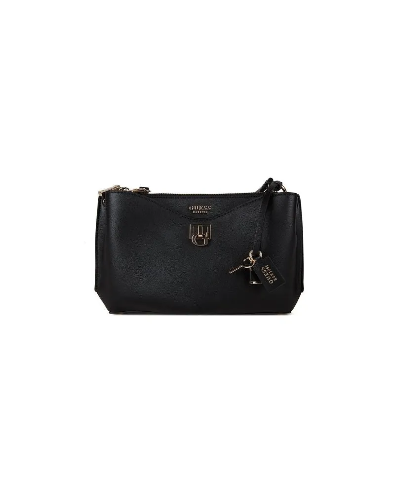 Guess Women's Shoulder Bag Black Polyurethane - Shoulder-Bags Black