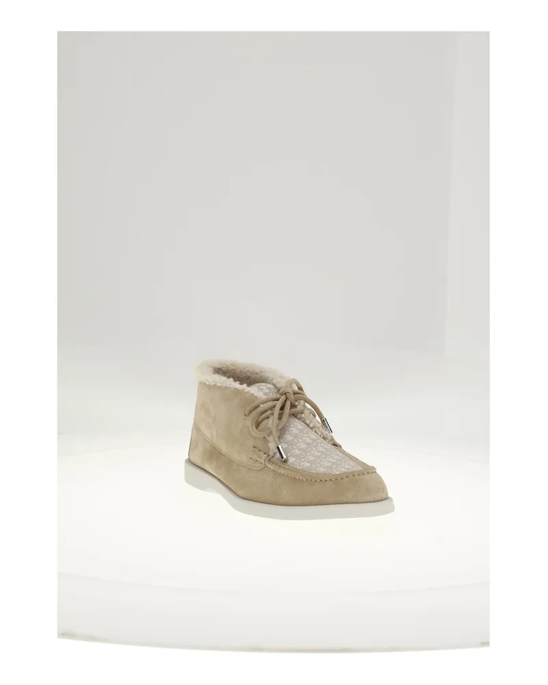 Dior Mens Boots Beige Upper Cotton Beige