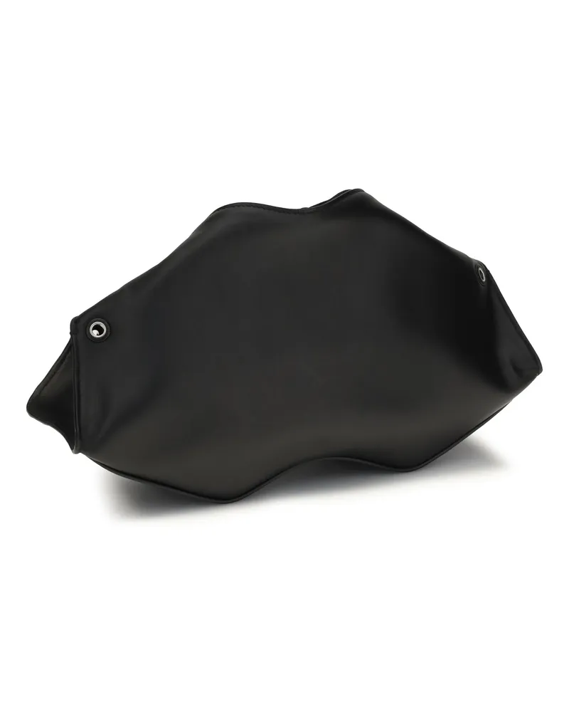 Alexander McQueen Women's Clutch Manta Black-Silver Calf Leather Bags Black/silver Black