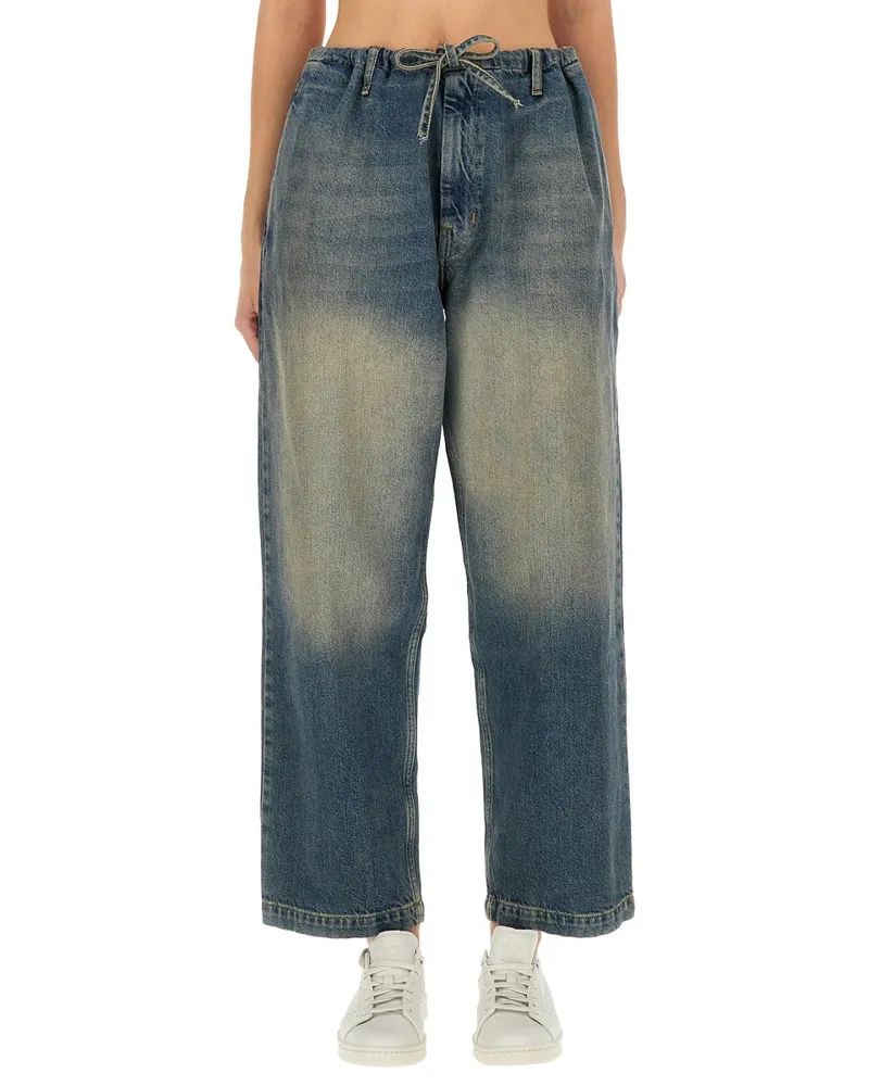 Moschino Cotton Denim Trousers — Blue Blue