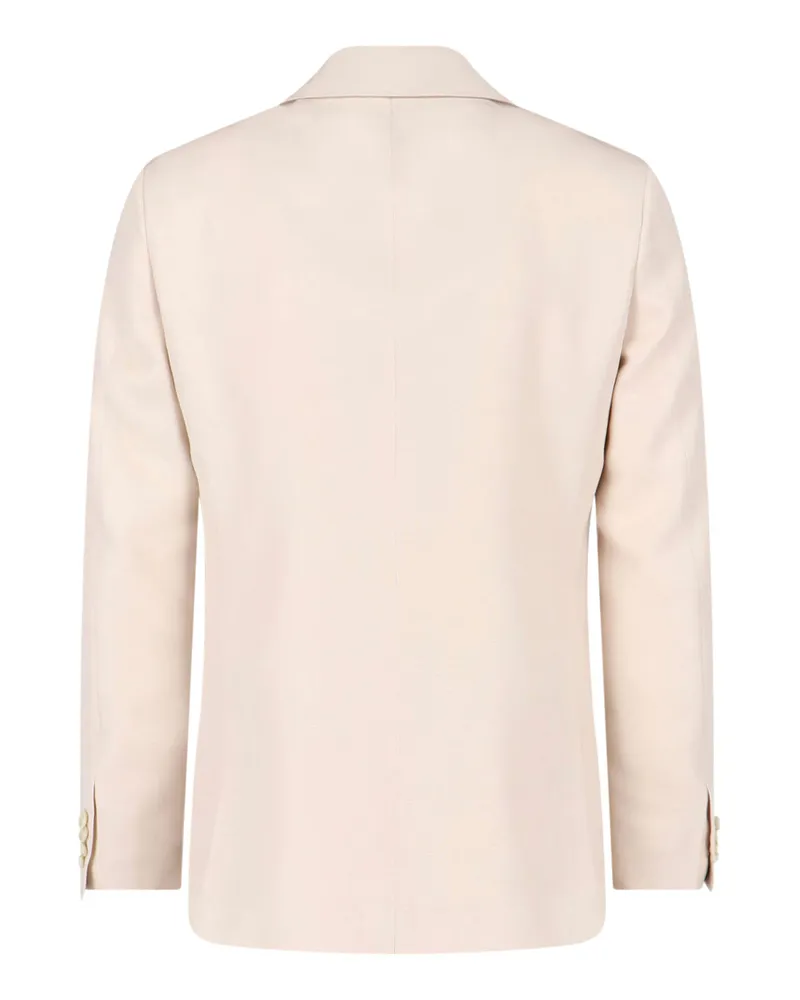 LARDINI Men's Jackets White Viscose Beige