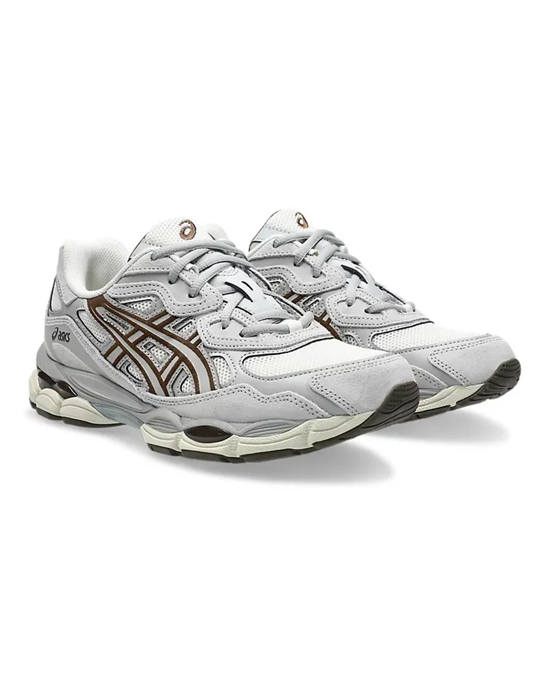 Asics Men's Sneakers Gel-Nyc Cream-Cement Grey Trainers Cream/cement White
