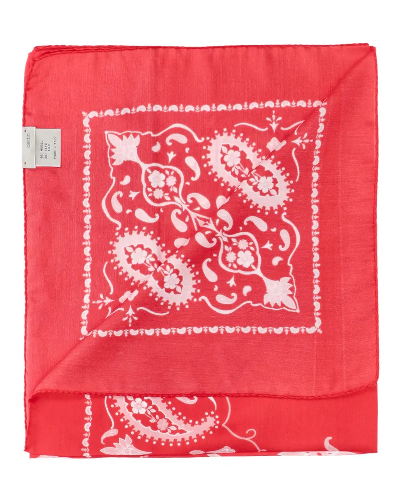 Destin Unisex Scarfs Red Modal Red