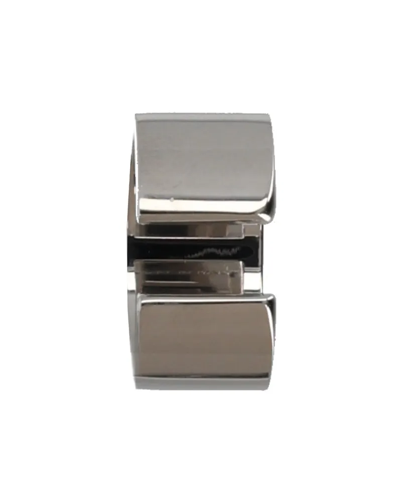 Maison Margiela Minimalist Brass Ear Cuff — Silver Silver