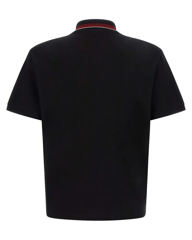 Versace Greca Polo Shirt — Black Black