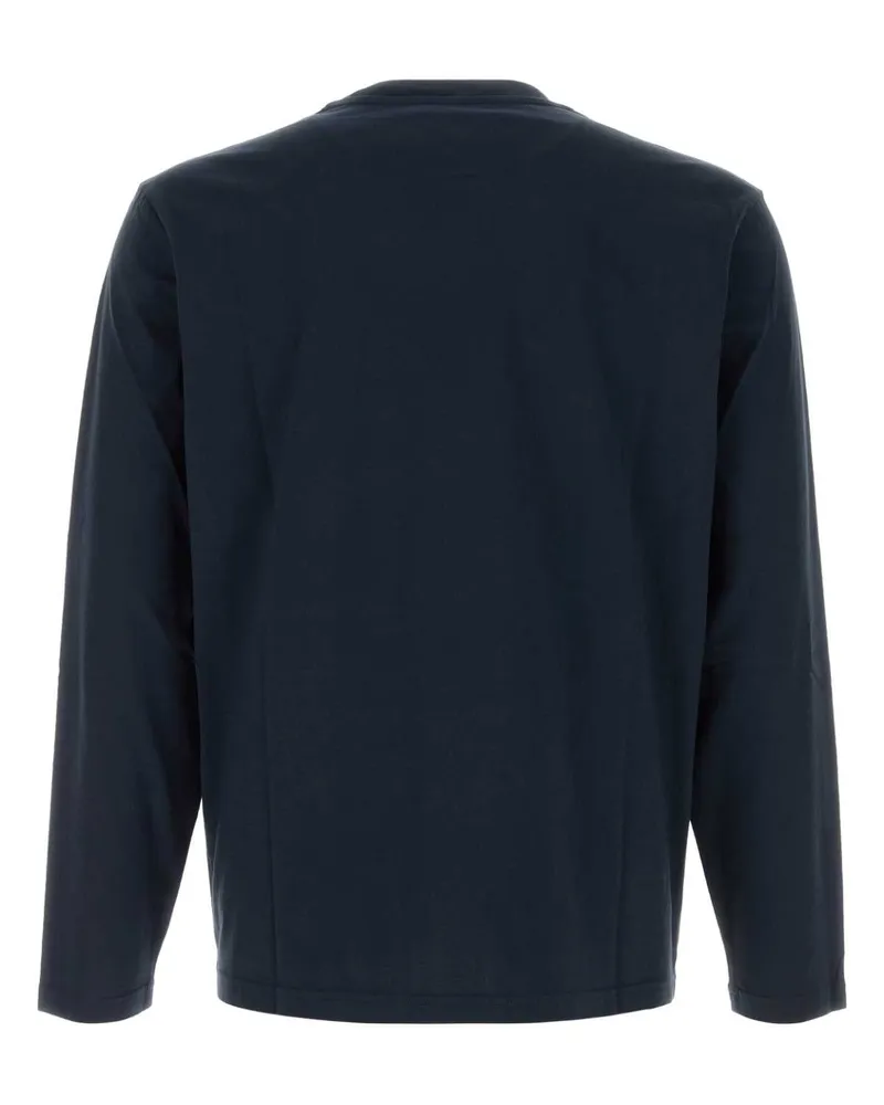 AUTRY Embroidered Long-Sleeve T-Shirt — Navy Navy