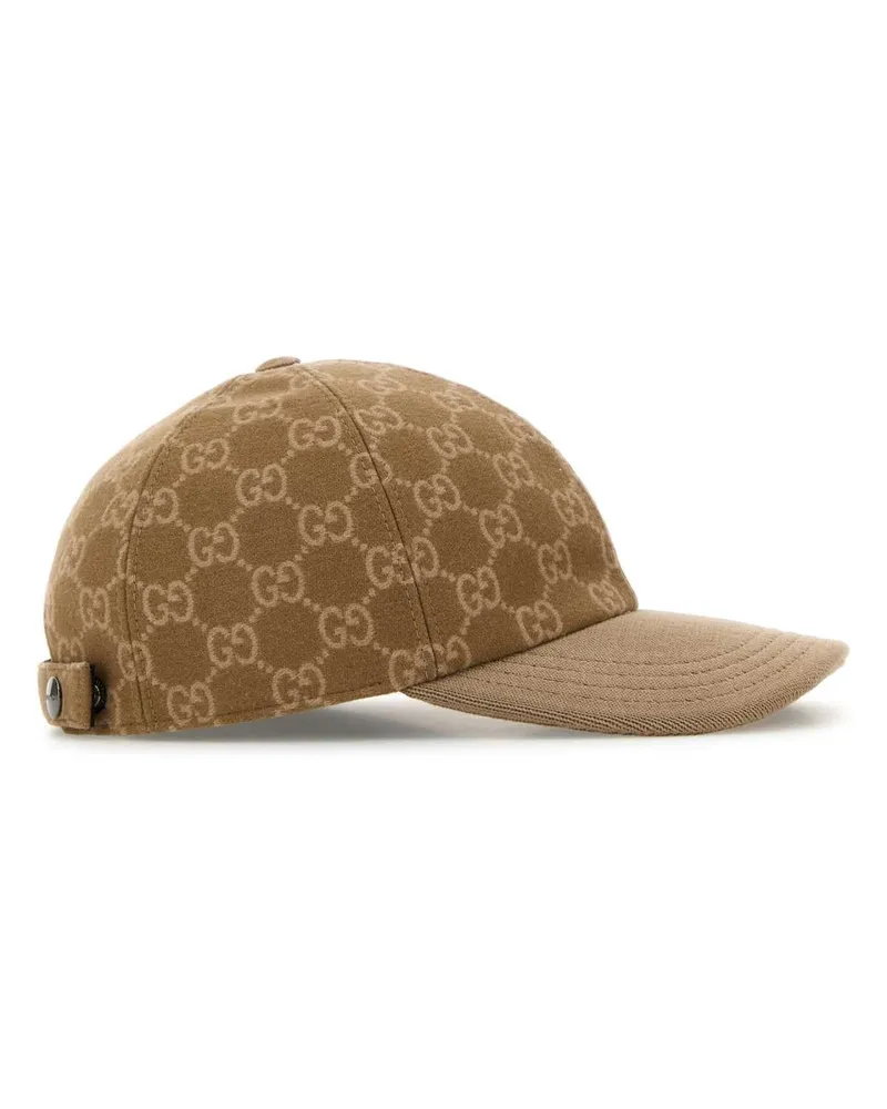 Gucci Men's Embroidered Wool Baseball Cap Coffeelightbrown T Cappelli Hat Beige