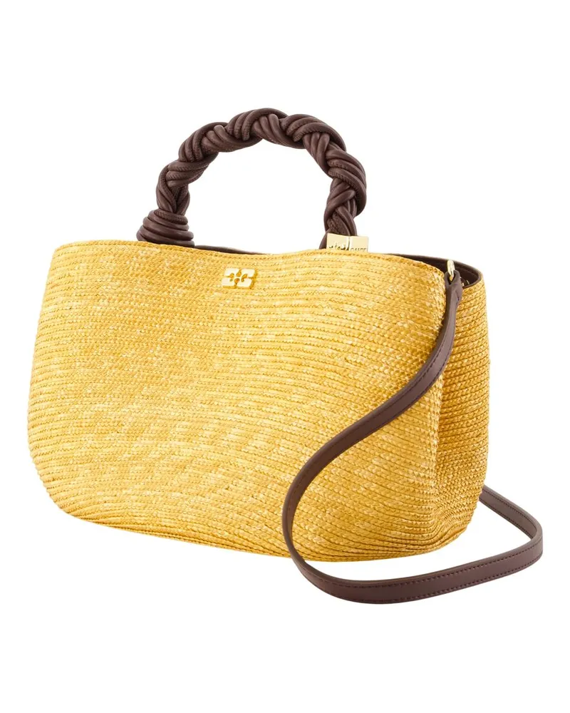 Ganni Bou Top Handle Bag — Yellow Yellow