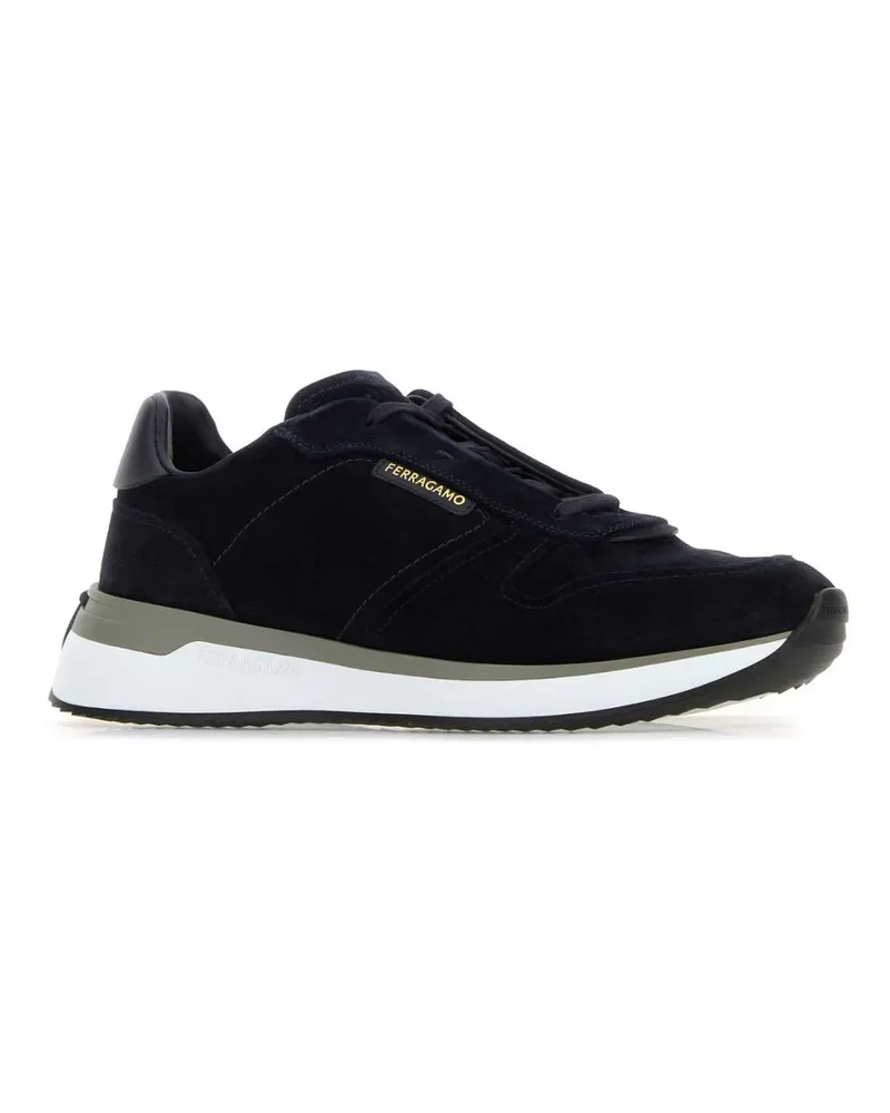 Ferragamo Suede Sneaker — Navy Navy