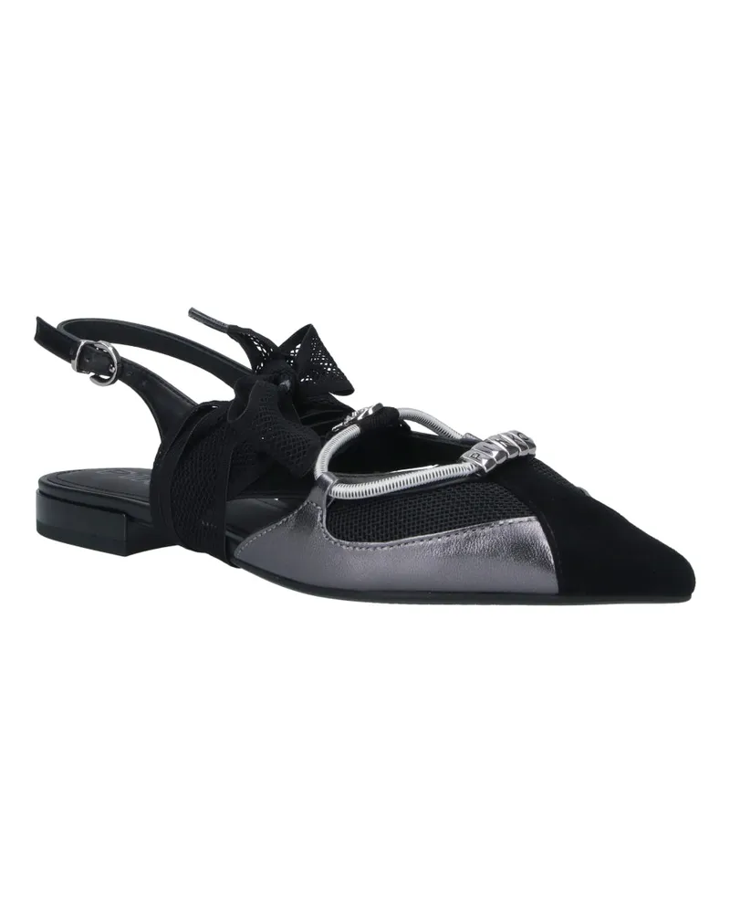 Pinko Women's Flat Shoes Black Upper: Goat Leather Black