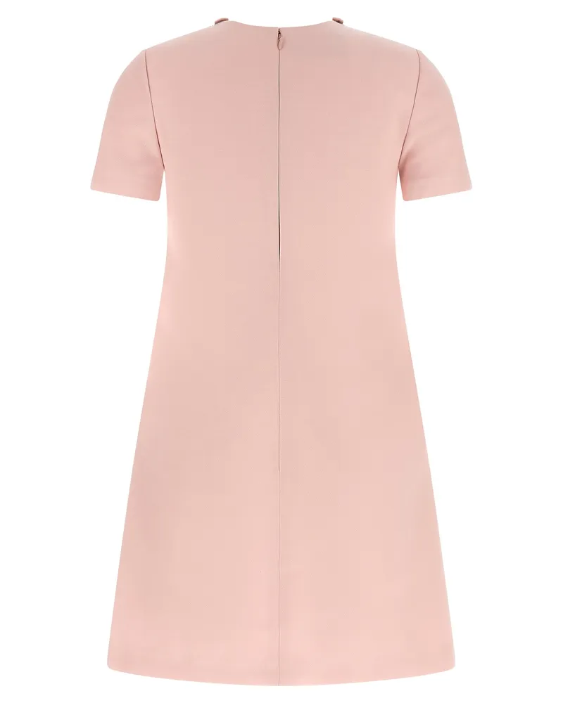 Valentino Garavani Women's Multicolor Virgin Wool Short Dress Pink