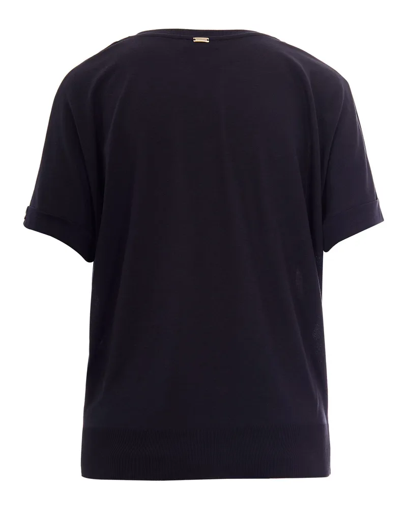 Herno Women T-Shirt Glam Knit Navy Blue Main Fabric: Lyocell T-Shirts & Jerseys Navy