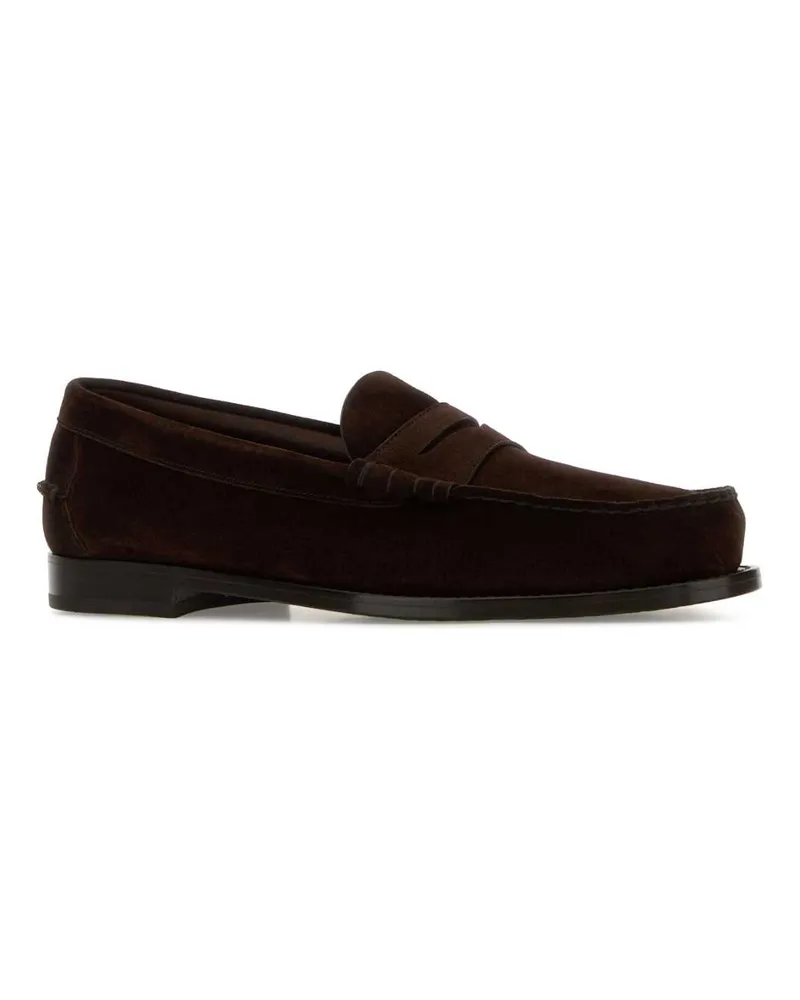 Church's Men's Brown Suede Rowley Loafers Ebony Mocassini Brown