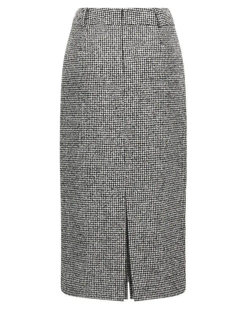 Ermanno Scervino Women's Bicolor Wool Midi Skirt Gray