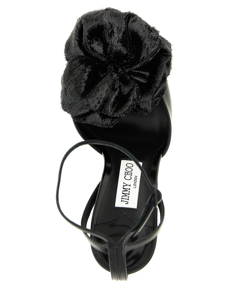 Jimmy Choo Women's Mimmi Heel Sandal Black Leather Black