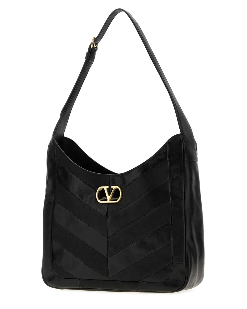Valentino Garavani Quilted Leather Shoulder Bag — Black Black