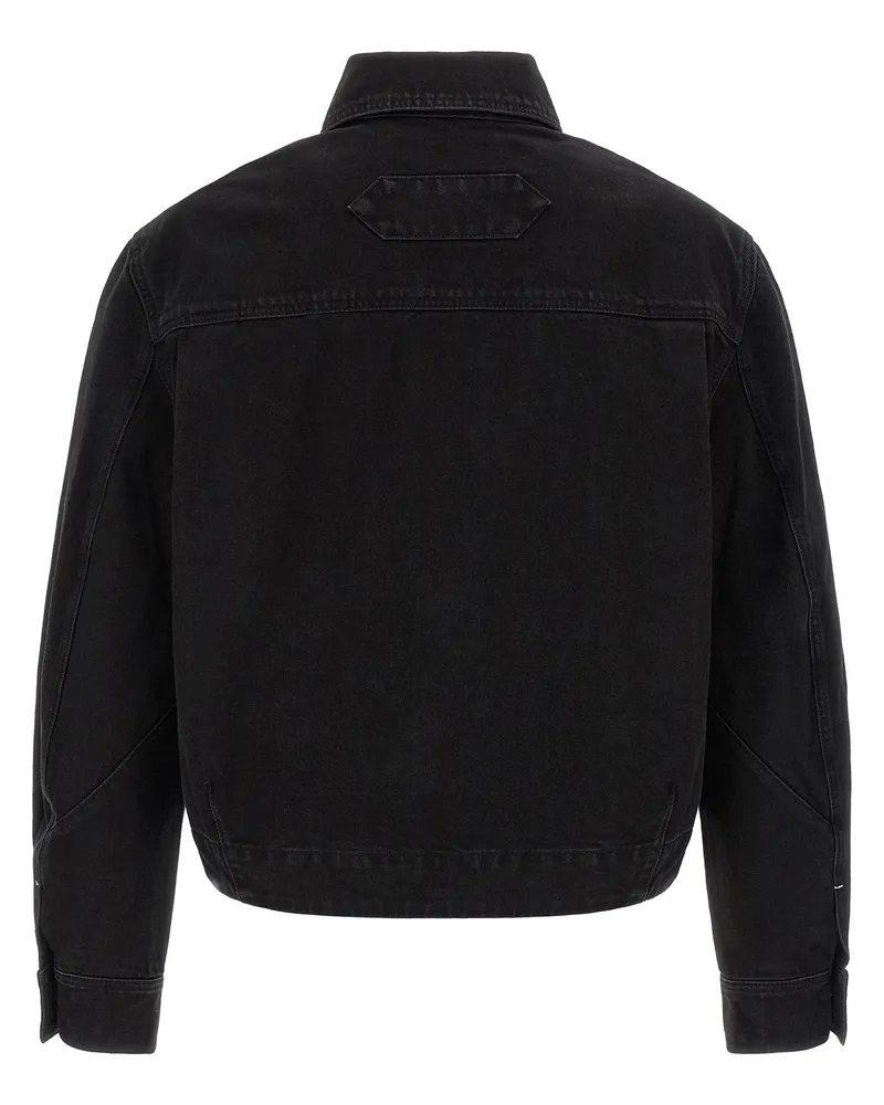 Jacquemus Structured Cotton Denim Jacket — Black Black