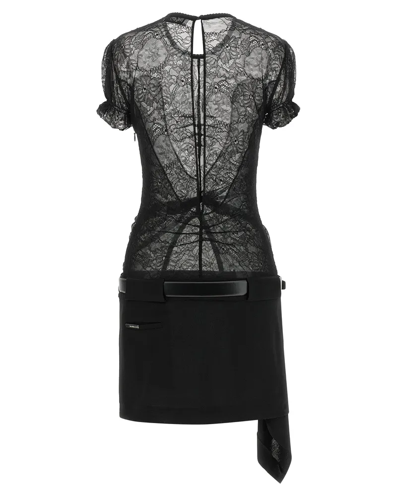 ATTICO Women's Black Polyamide Short Dress Black
