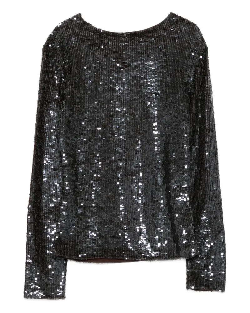 P.A.R.O.S.H. P.A.R.O H. Sequin-Embellished Blouse — Black Black
