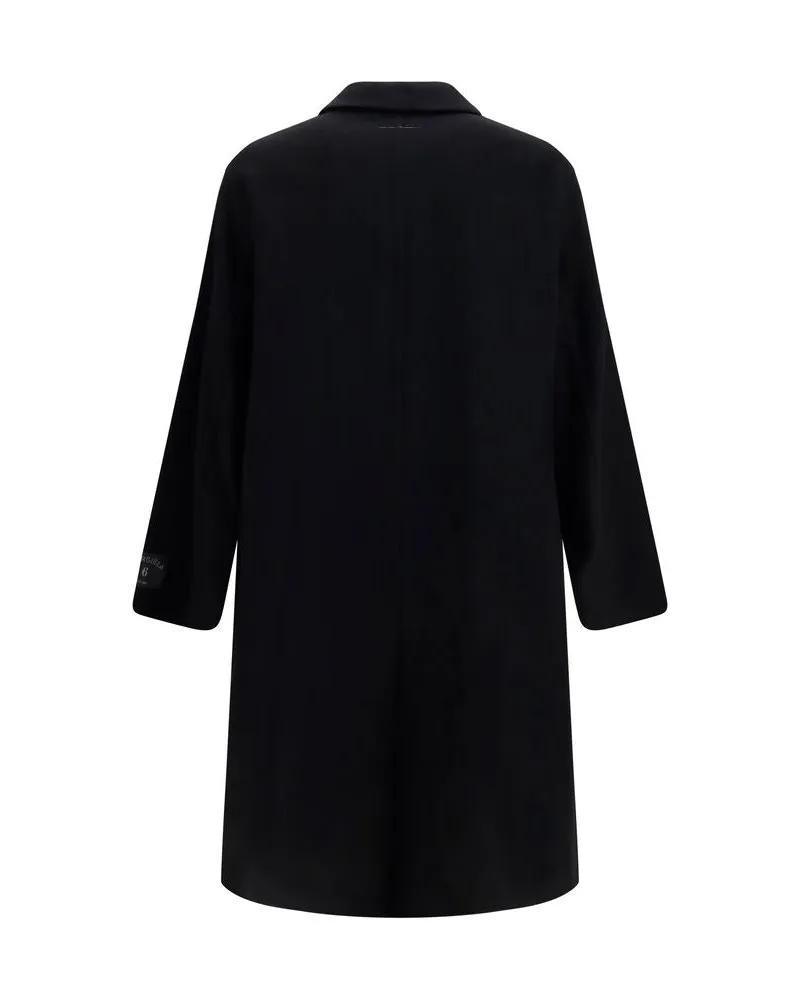 Maison Margiela Men's Black Wool Oves Aries Coat Clothing Black
