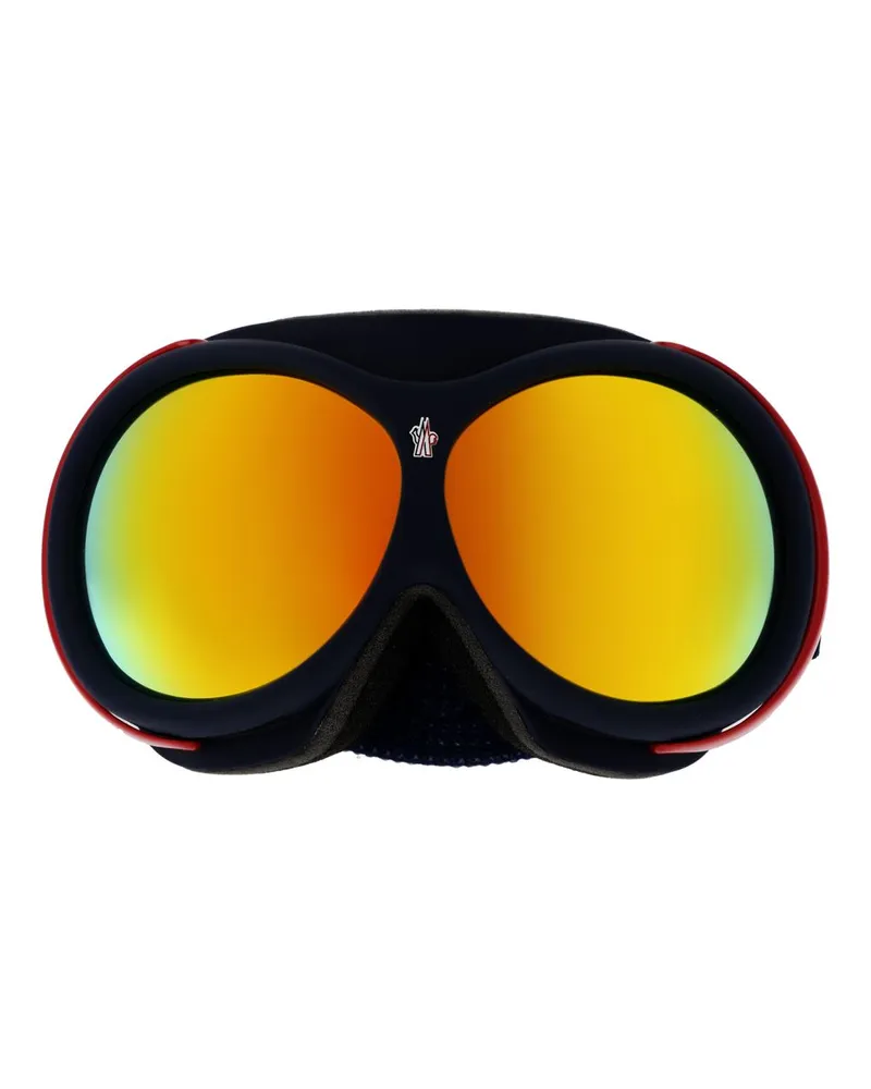 Moncler MO-1053785 Mirrored Lens Sport Sunglasses — Red Red