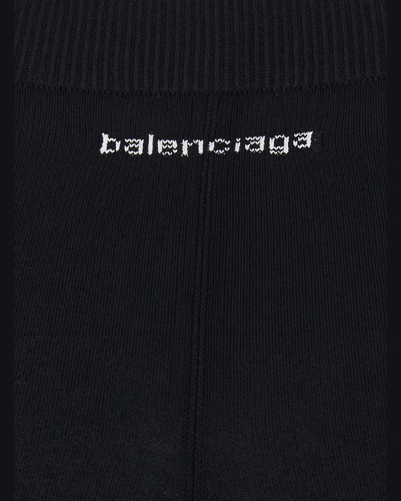 Balenciaga Logo Lettering Leggings — Black Black