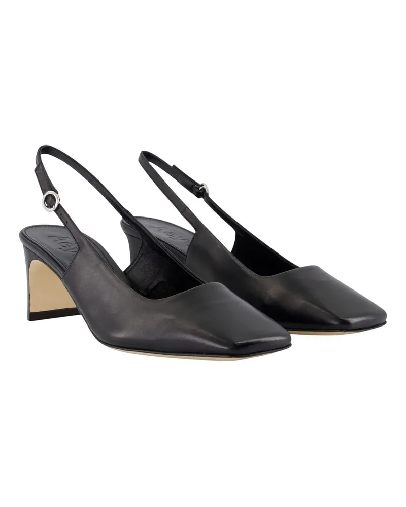 aeyde Women's Liza Pumps -  Leather Black Calfskin Shoes Black