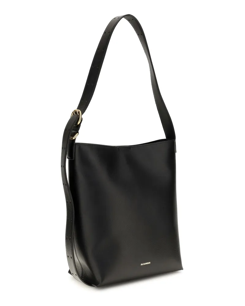 Jil Sander Cannolo Shoulder Bag — Black Black