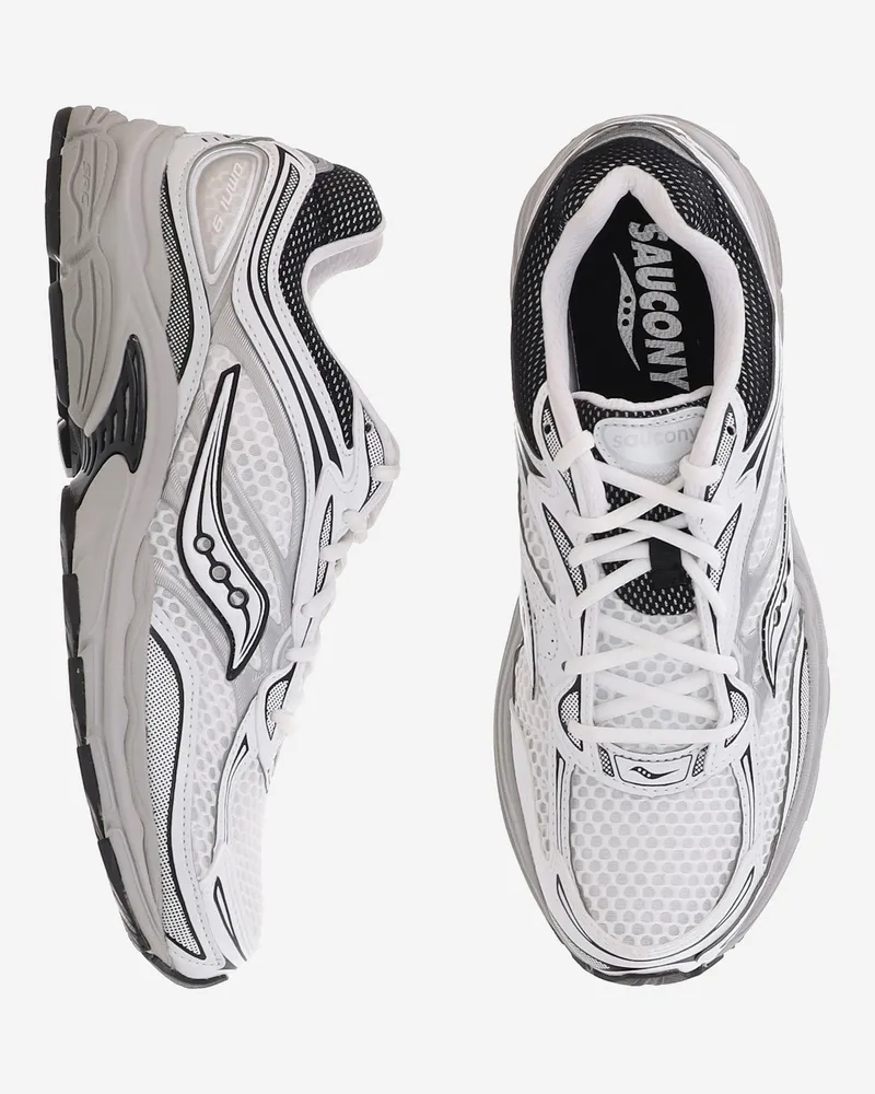 Saucony Men's Trainers Pro Grid Omni 9 White Cadet Textile Sneaker White
