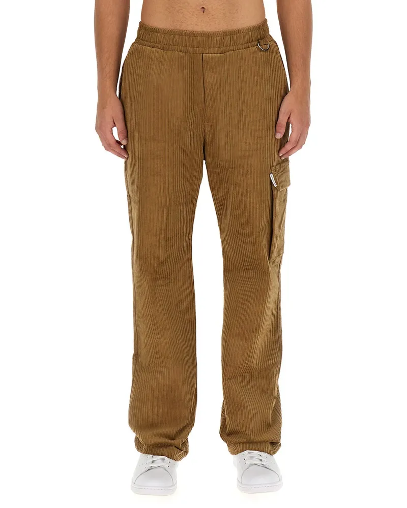 Family First Cotton Elastane Cargo Pants — Beige Beige