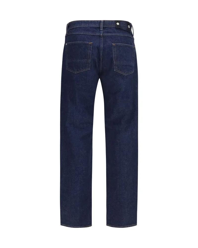Stone Island Cotton Straight-Leg Jeans — Blue Blue