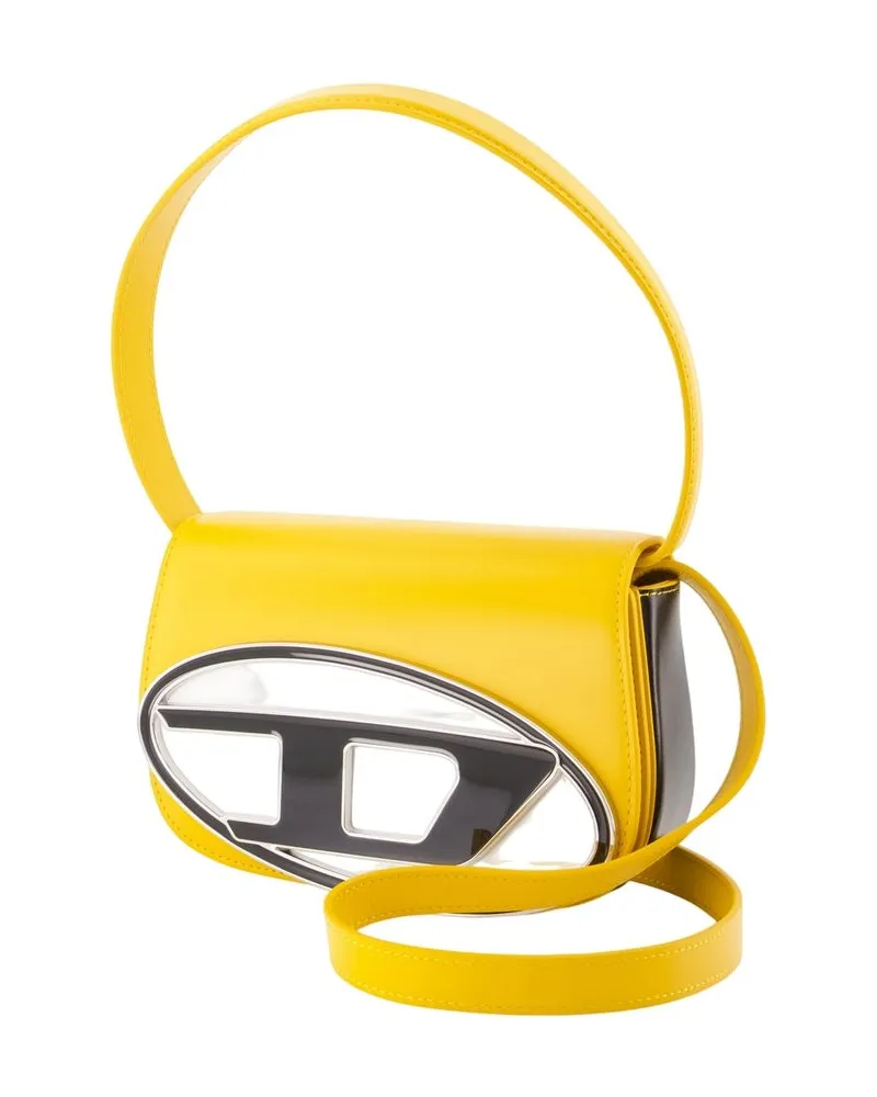 Diesel Women's 1dr Shoulder Bag -  Leather Yellow Cowhide Shoulder-Hobo-Bags Yellow
