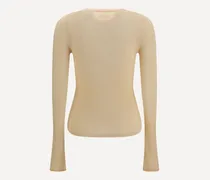 Women's Pull En Laine Superfine Bleached Orange Sweater