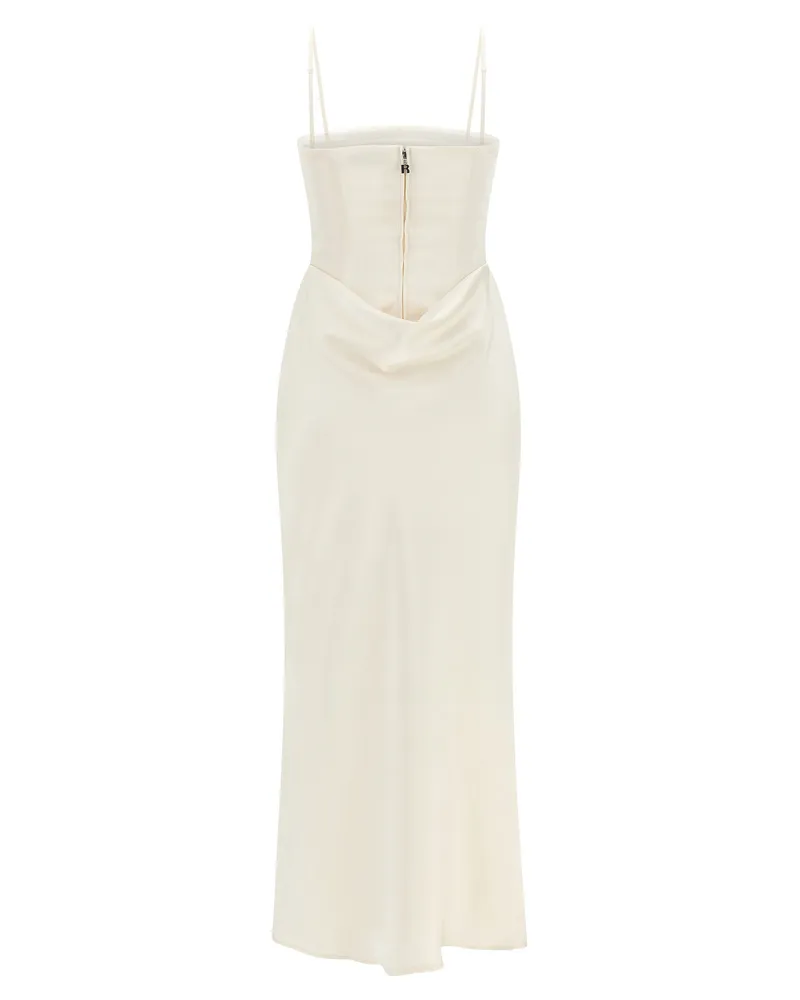 ROTATE Birger Christensen Corsage Dress — Cream Cream