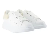 Women's Shearling-Trimmed Leather Sneaker White Calfskin