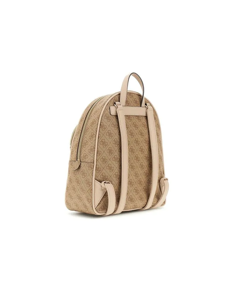 Guess Women's Backpack Latte Logo Polyurethane Beige